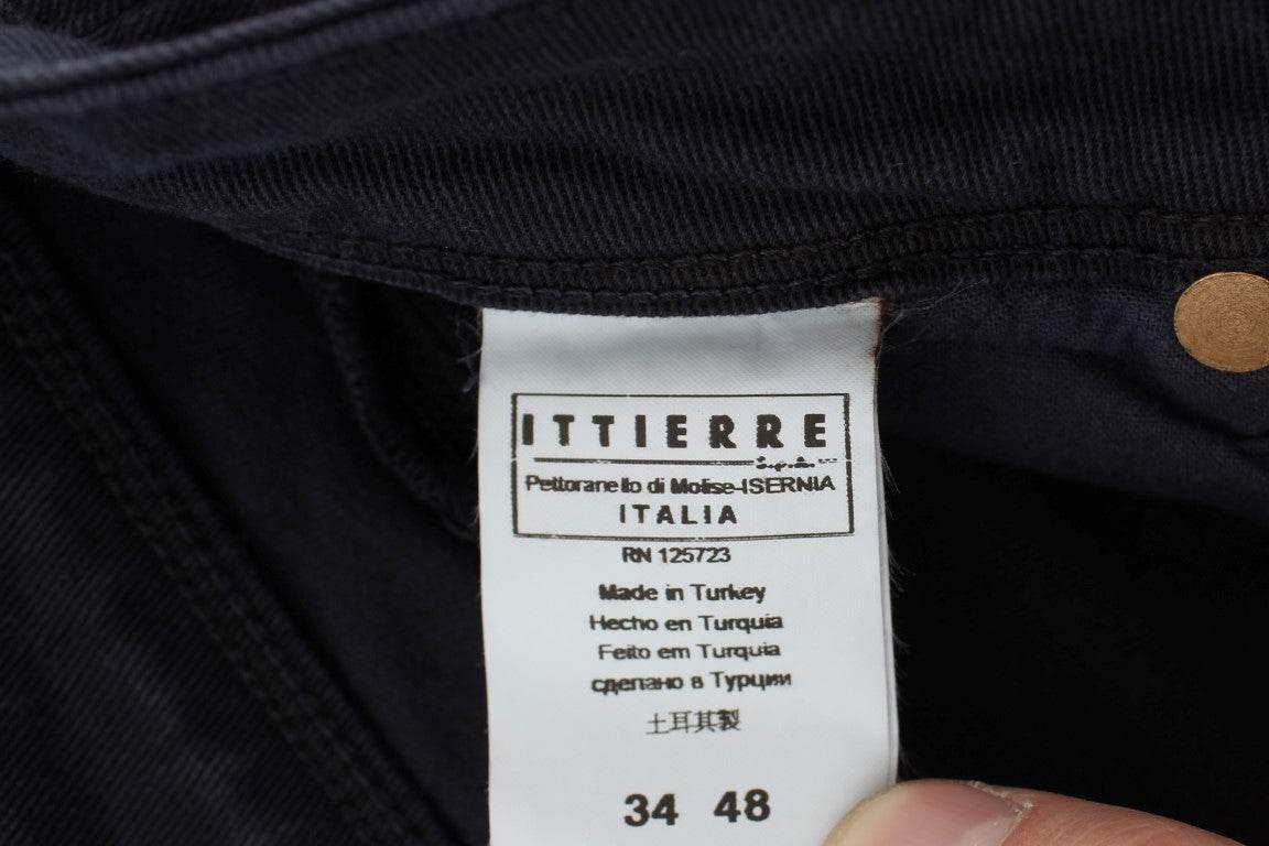 Ermanno Scervino Blue Cotton Blend Casual Fit Pants - Hilstor
