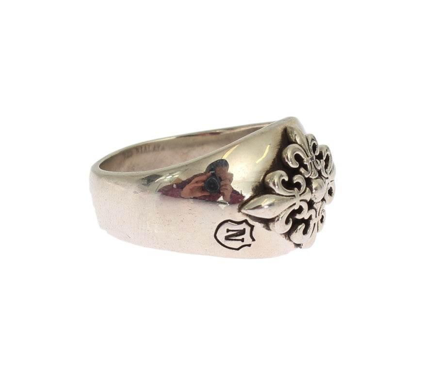Nialaya Exquisite Silver Statement Ring for Men - Hilstor