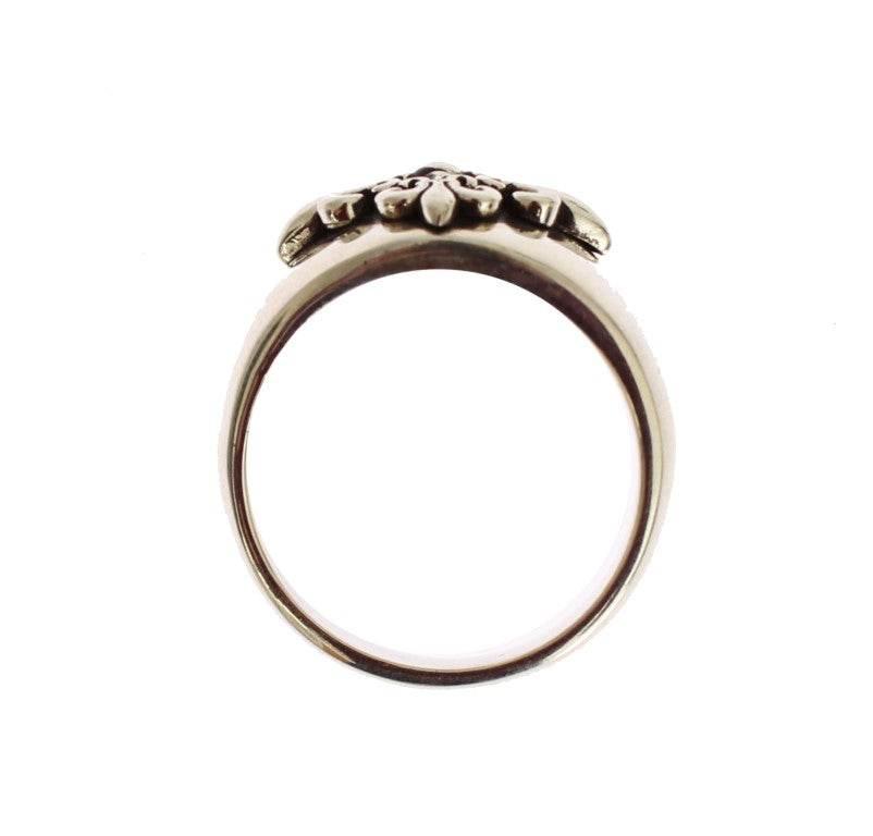 Nialaya Exquisite Silver Statement Ring for Men - Hilstor