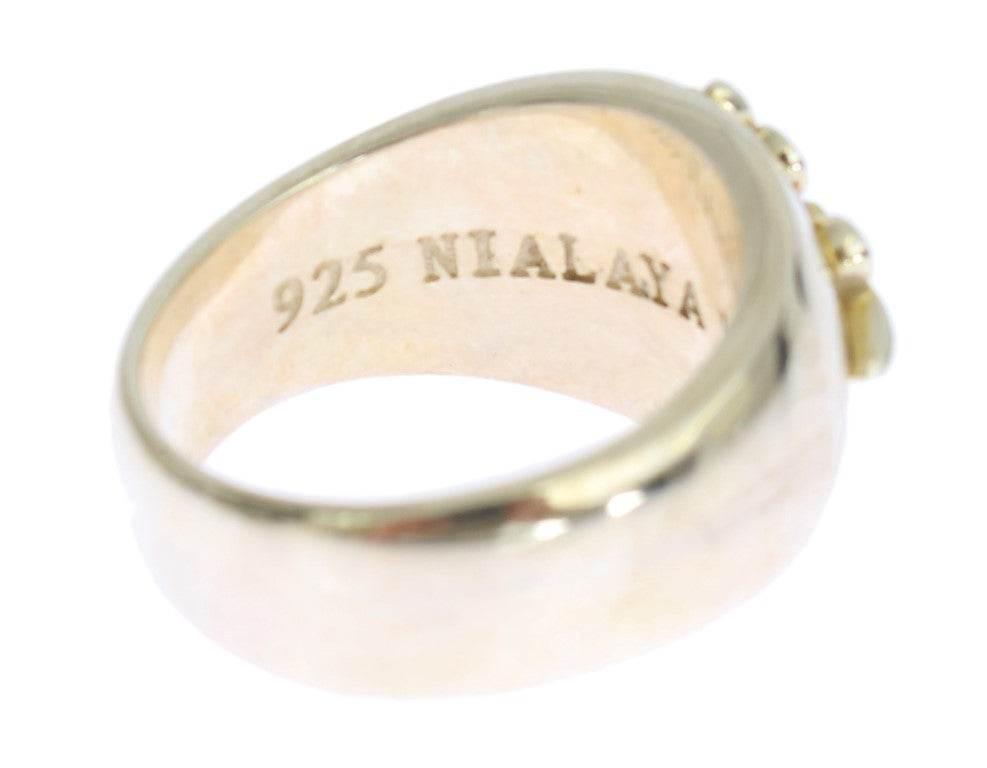 Nialaya Silver Statement Mens Ring - Hilstor