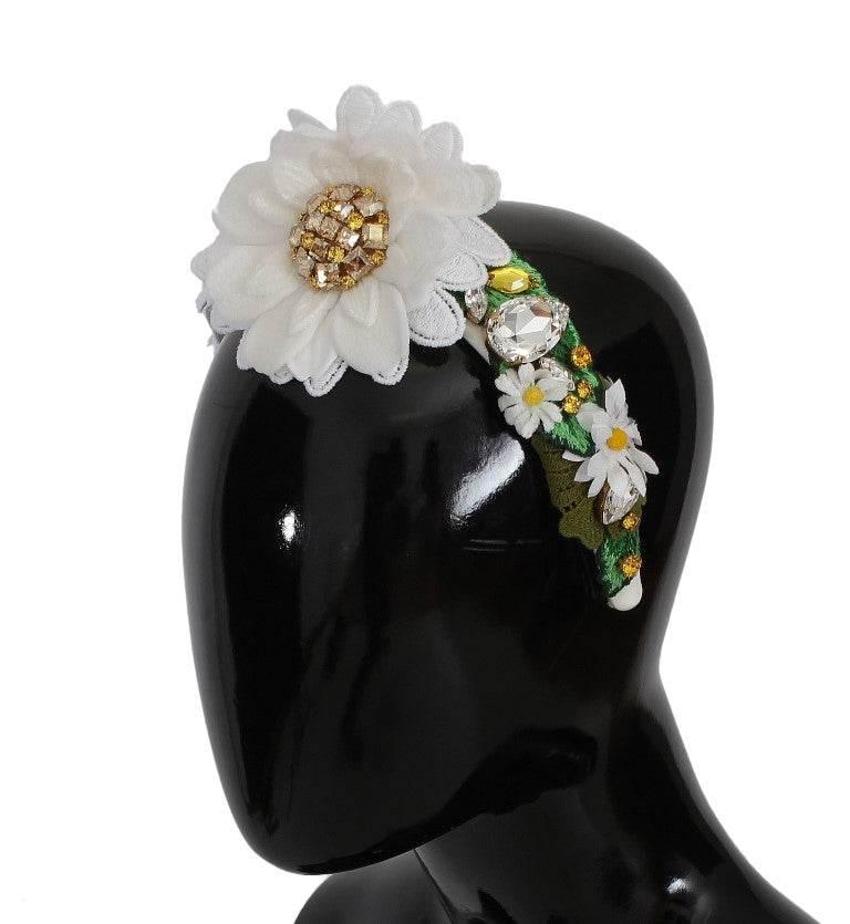 Dolce & Gabbana Sunflower Crystal Luxury Headband - Hilstor