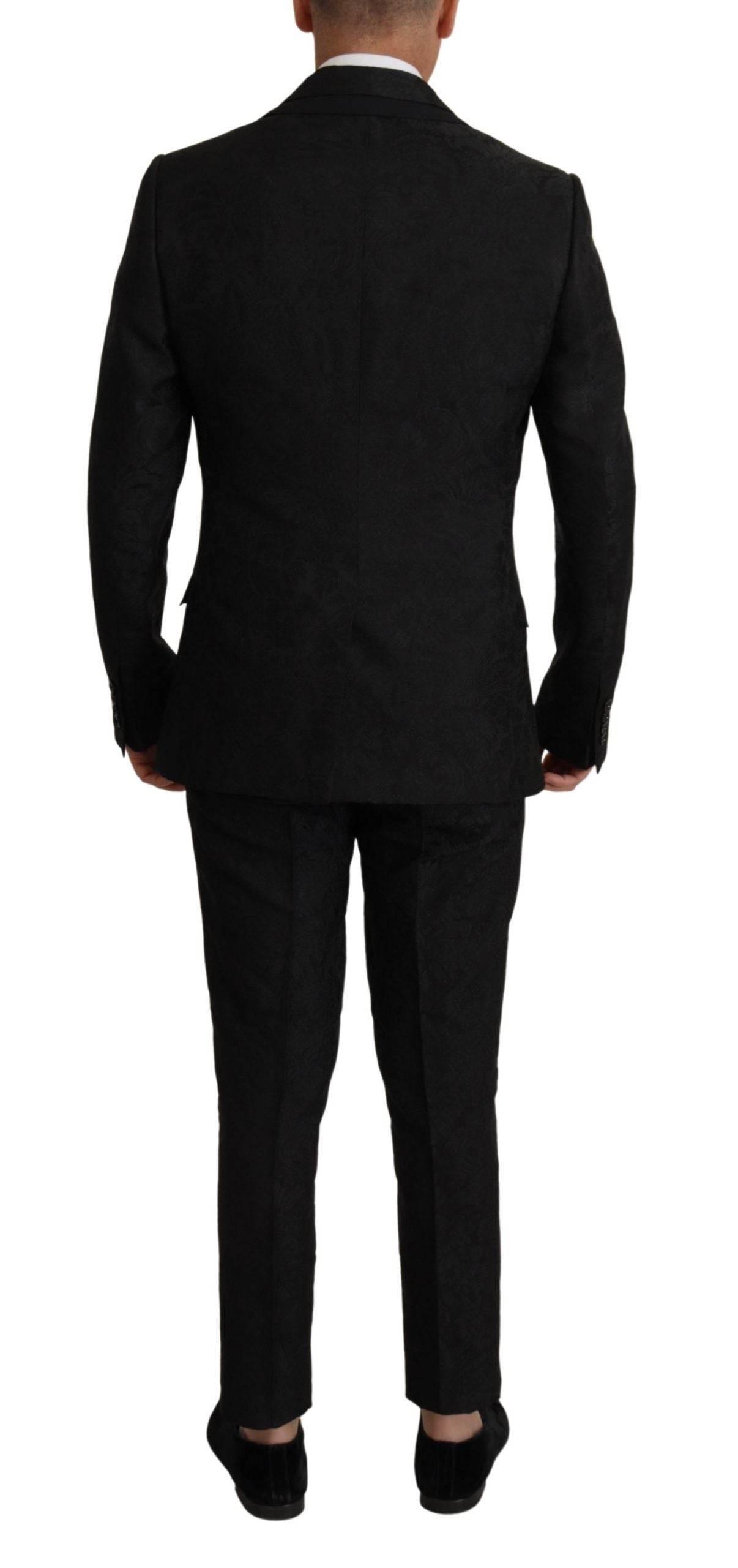 Dolce & Gabbana Black Polyester Formal 2 Piece MARTINI Suit - Hilstor
