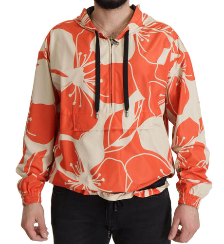 Dolce & Gabbana Elegant Floral Zip Hooded Sweater - Hilstor