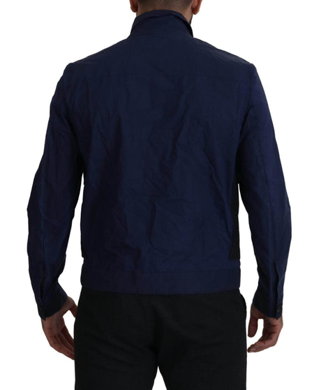 Dsquared² Dark Blue Cotton Collared Long Sleeves Casual Shirt - Hilstor