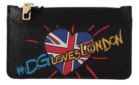 Dolce & Gabbana Elegant Leather Coin Wallet with Zip Closure - Hilstor
