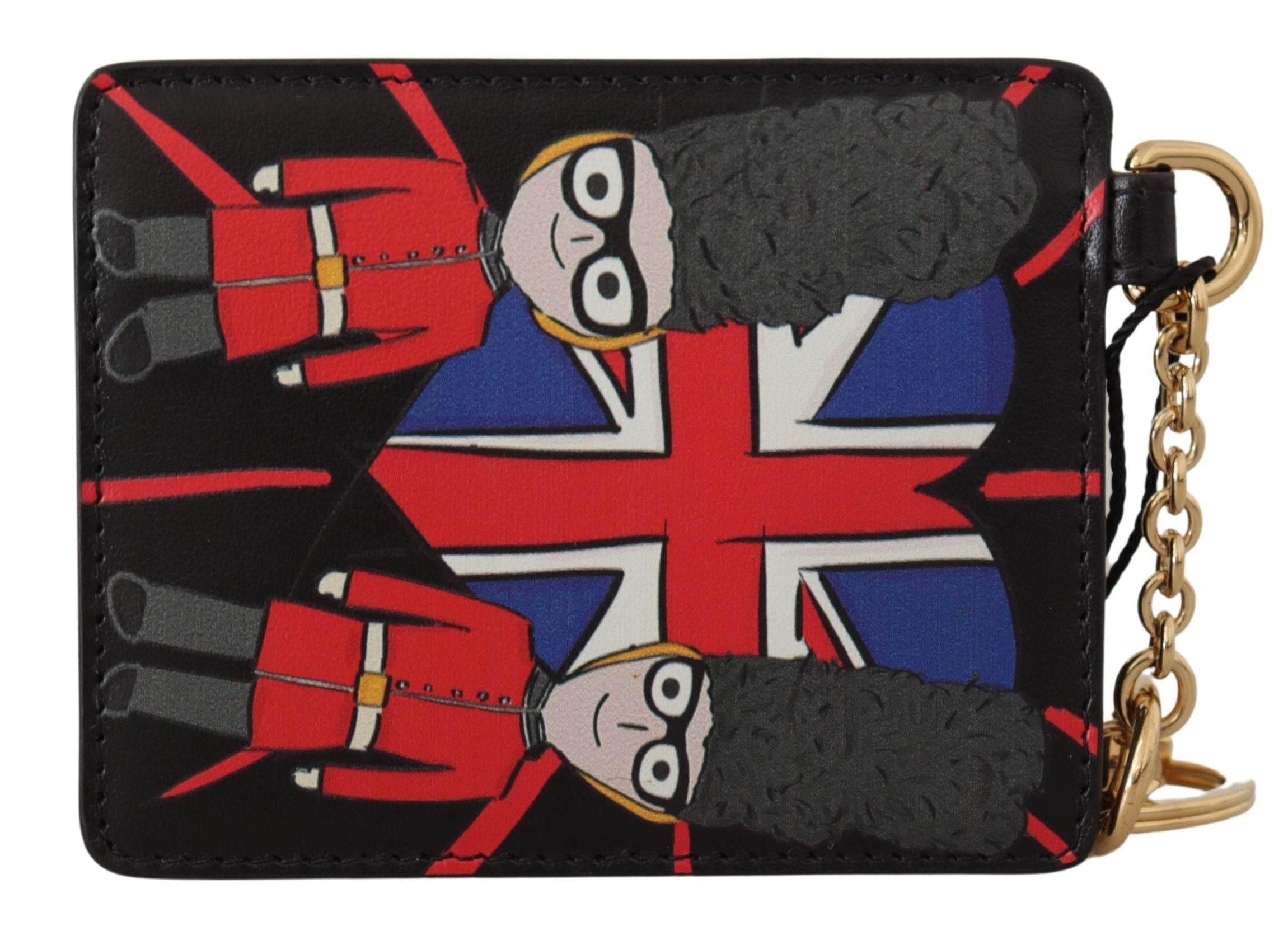 Dolce & Gabbana Elegant Leather Coin Wallet With Keyring - Hilstor