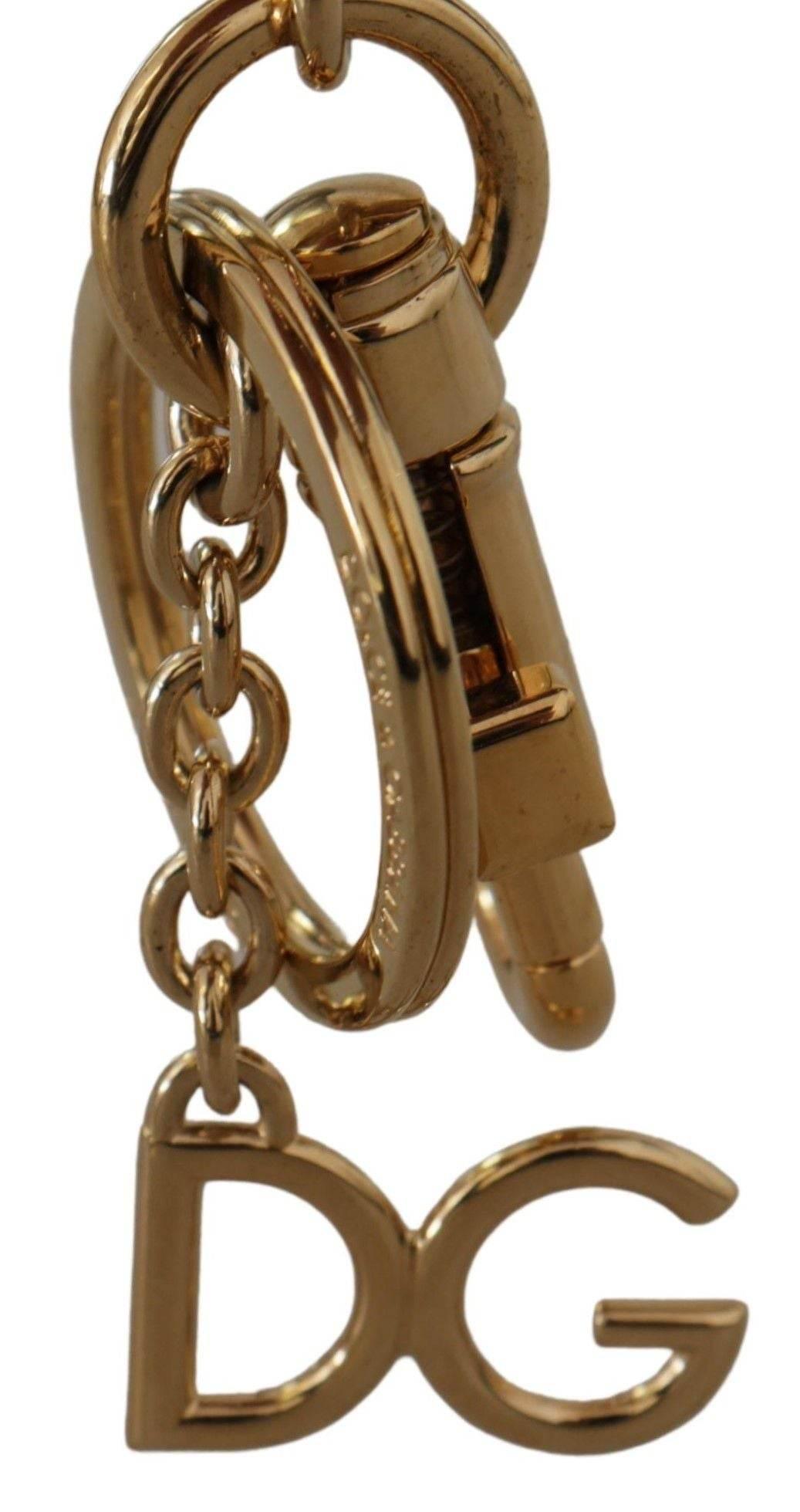 Dolce & Gabbana Elegant Leather Coin Wallet With Keyring - Hilstor
