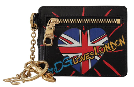 Dolce & Gabbana Elegant Leather Coin Wallet With Keyring - Hilstor