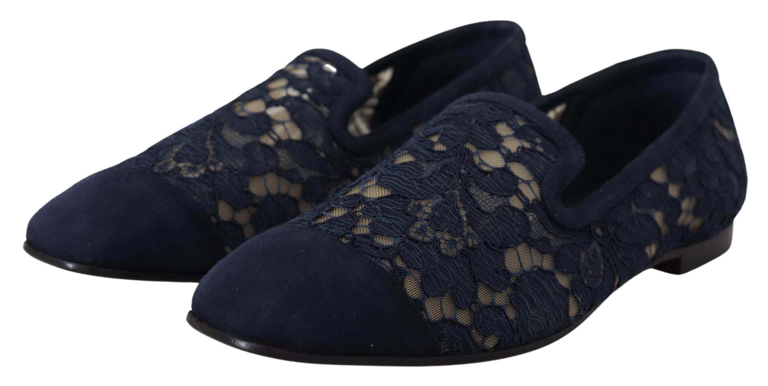 Dolce & Gabbana Elegant Blue Loafers Flats - Summer Chic - Hilstor