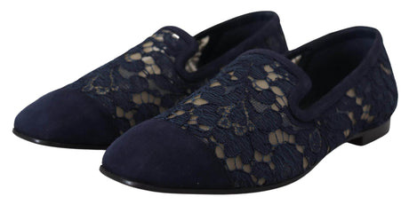 Dolce & Gabbana Elegant Blue Loafers Flats - Summer Chic - Hilstor