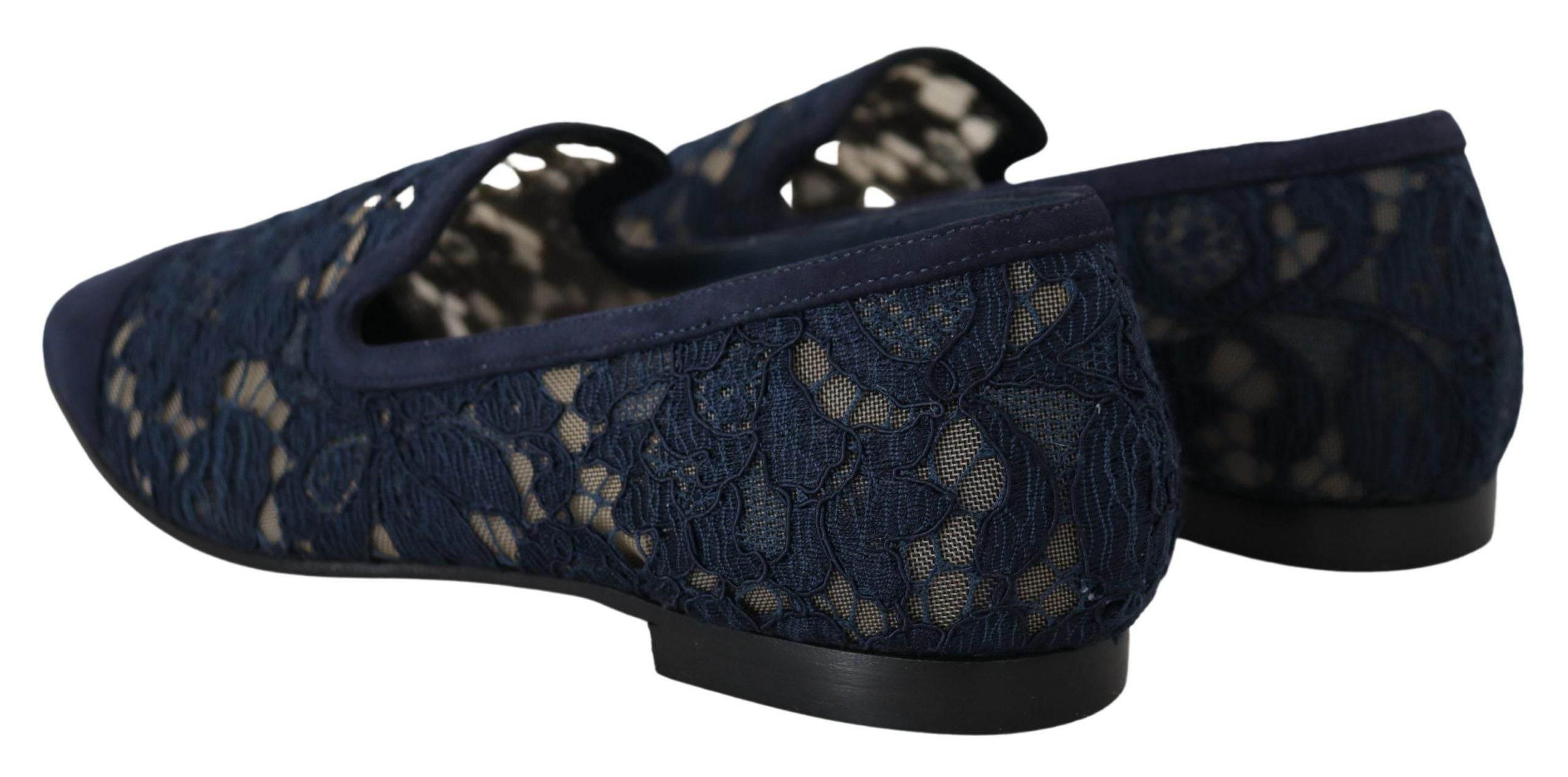 Dolce & Gabbana Elegant Blue Loafers Flats - Summer Chic - Hilstor