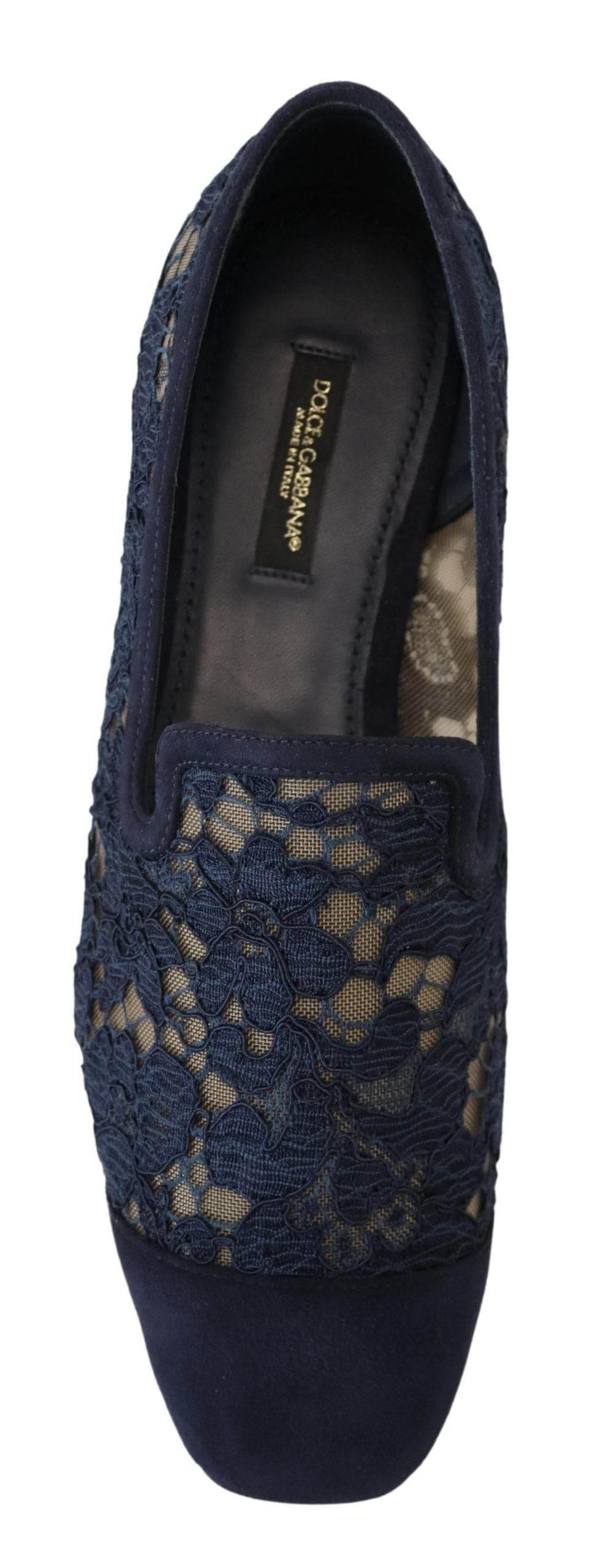 Dolce & Gabbana Elegant Blue Loafers Flats - Summer Chic - Hilstor