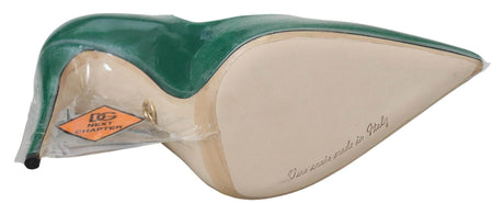 Dolce & Gabbana Emerald Elegance Leather Heels Pumps - Hilstor