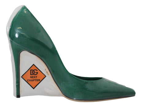 Dolce & Gabbana Emerald Elegance Leather Heels Pumps - Hilstor