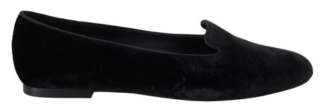 Dolce & Gabbana Elegant Black Silk-Blend Loafers - Hilstor