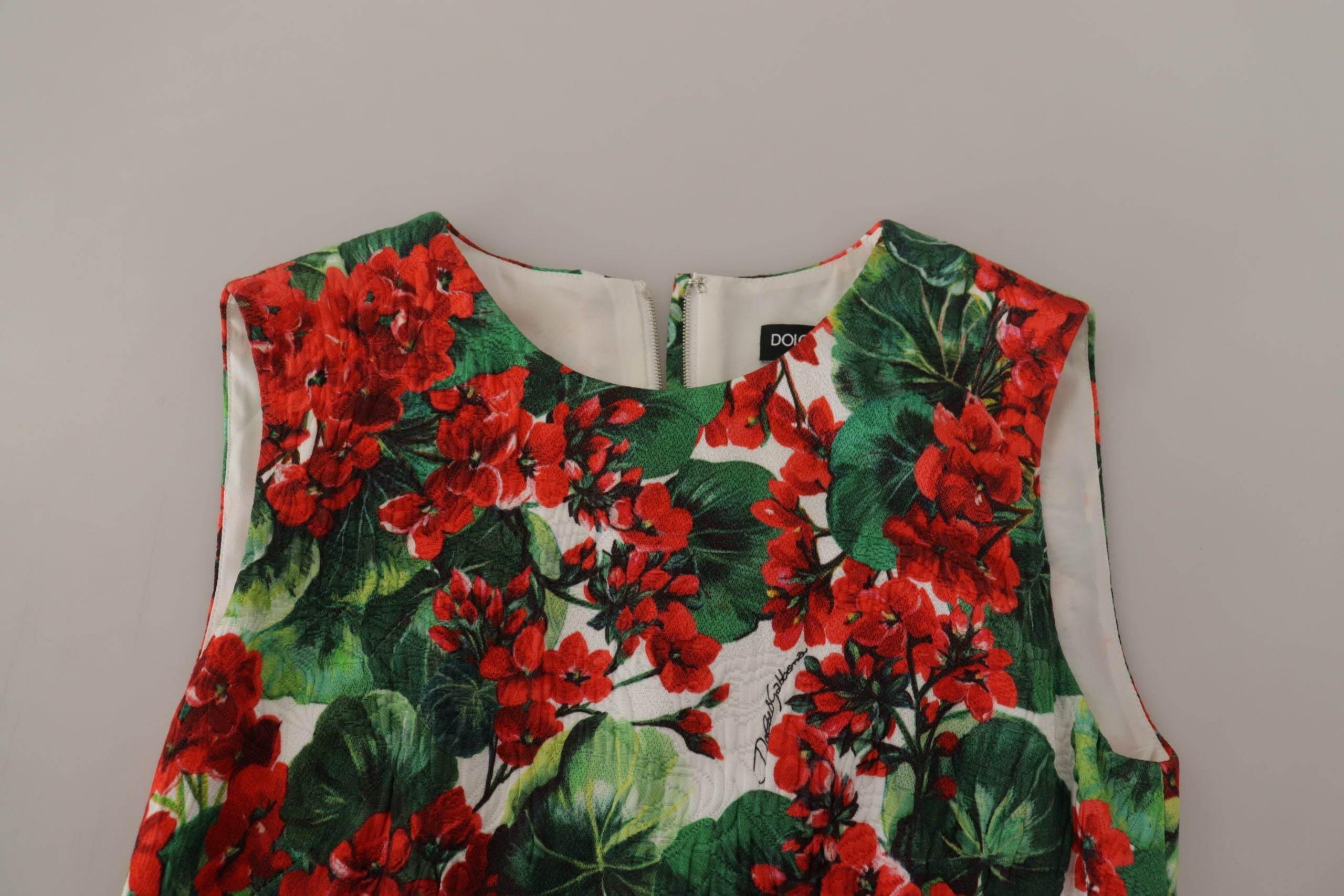 Dolce & Gabbana Multicolor Floral A-Line Dress - Hilstor