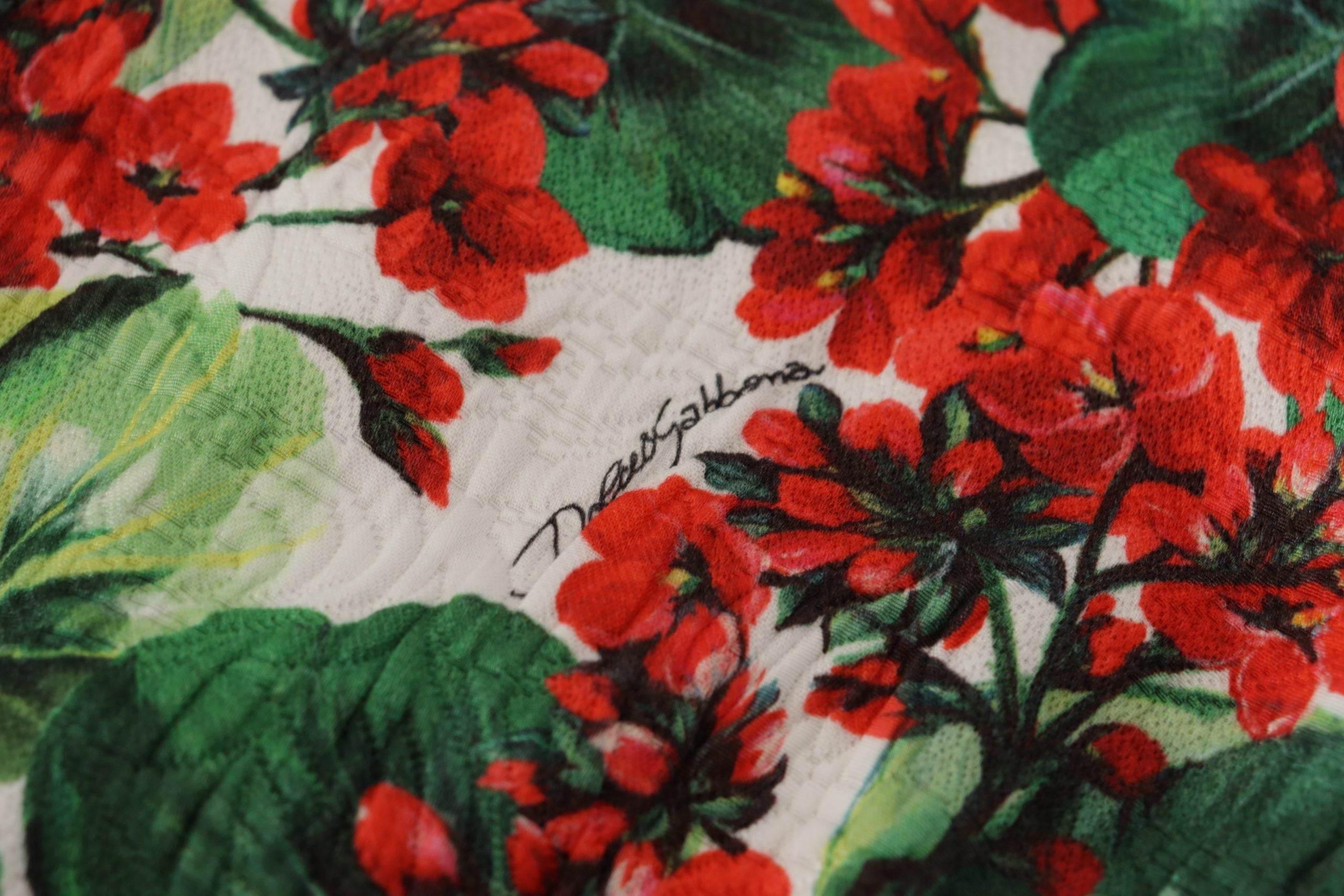 Dolce & Gabbana Multicolor Floral A-Line Dress - Hilstor