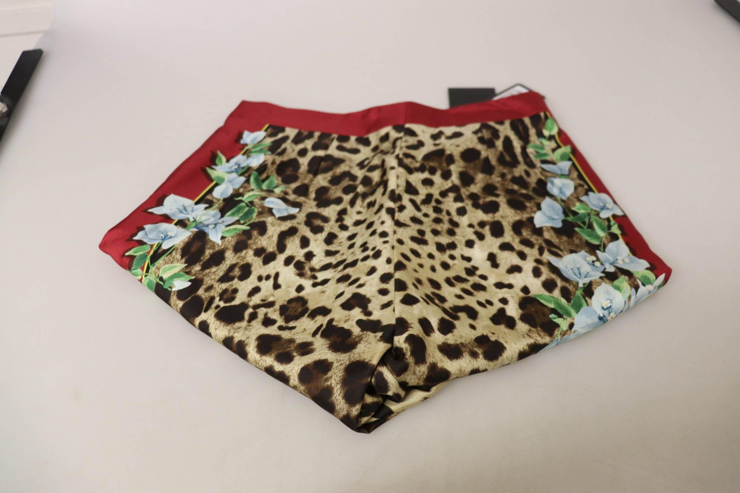 Dolce & Gabbana Elegant Multicolor High Waist Silk Pants - Hilstor