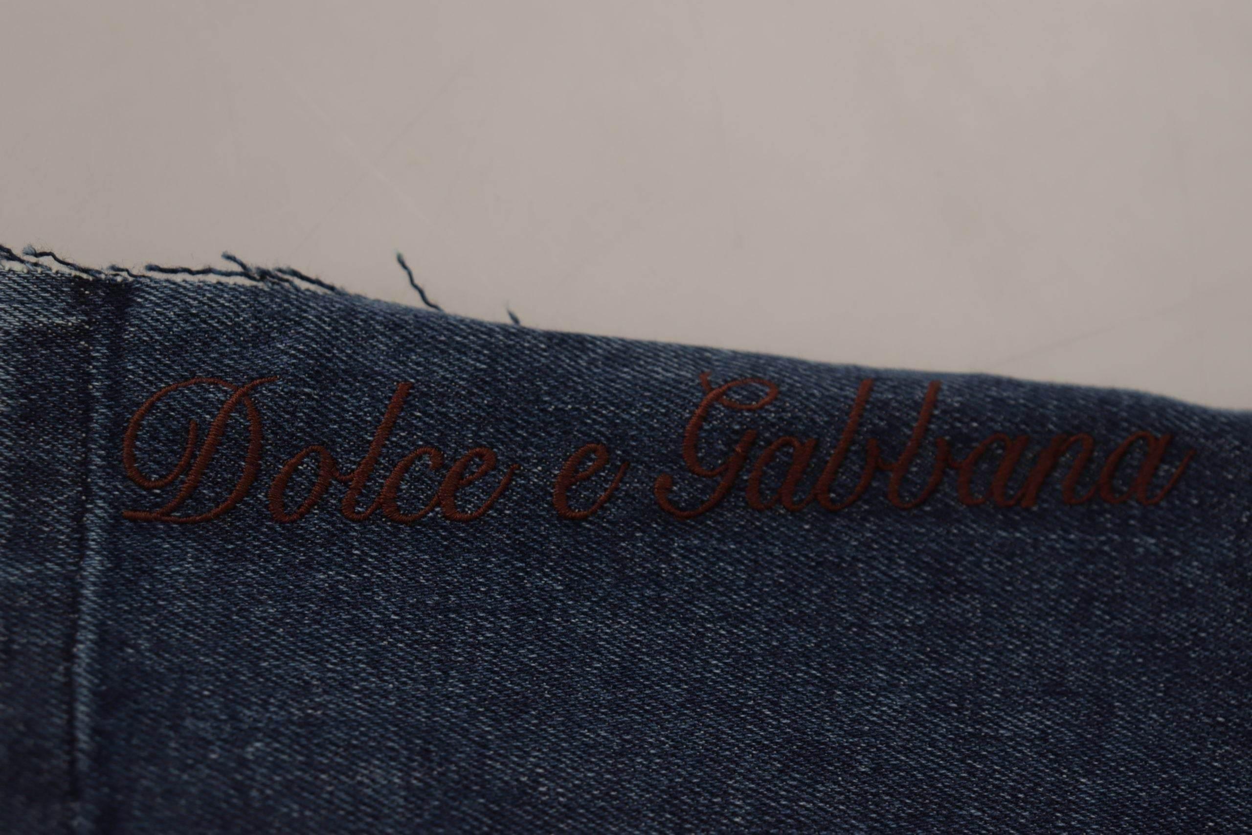 Dolce & Gabbana High-Waist Multicolor Wide-Cut Jeans - Hilstor