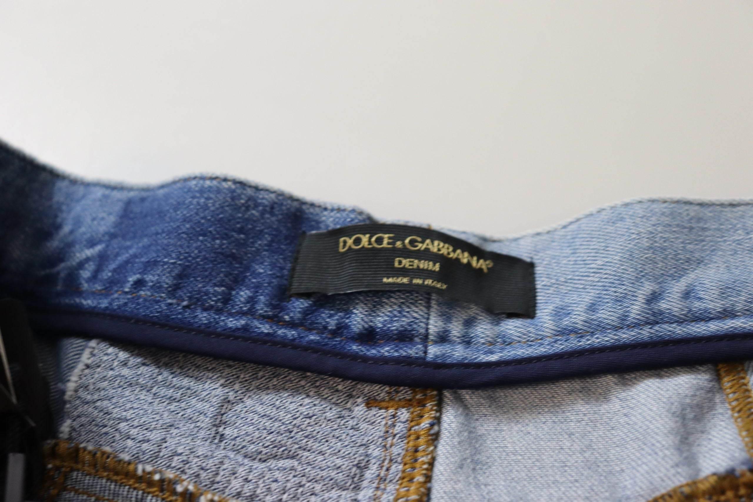 Dolce & Gabbana High Waist Skinny Couture Jeans - Hilstor