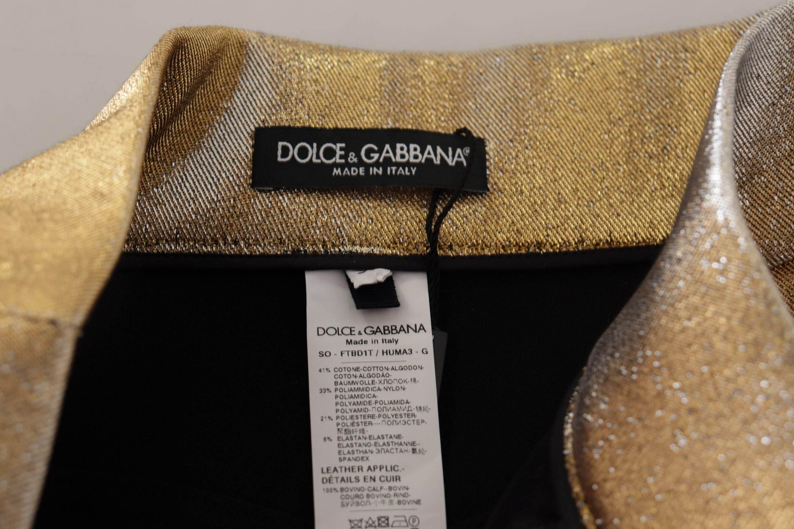 Dolce & Gabbana Gold High Waist Hot Pants Shorts - Hilstor