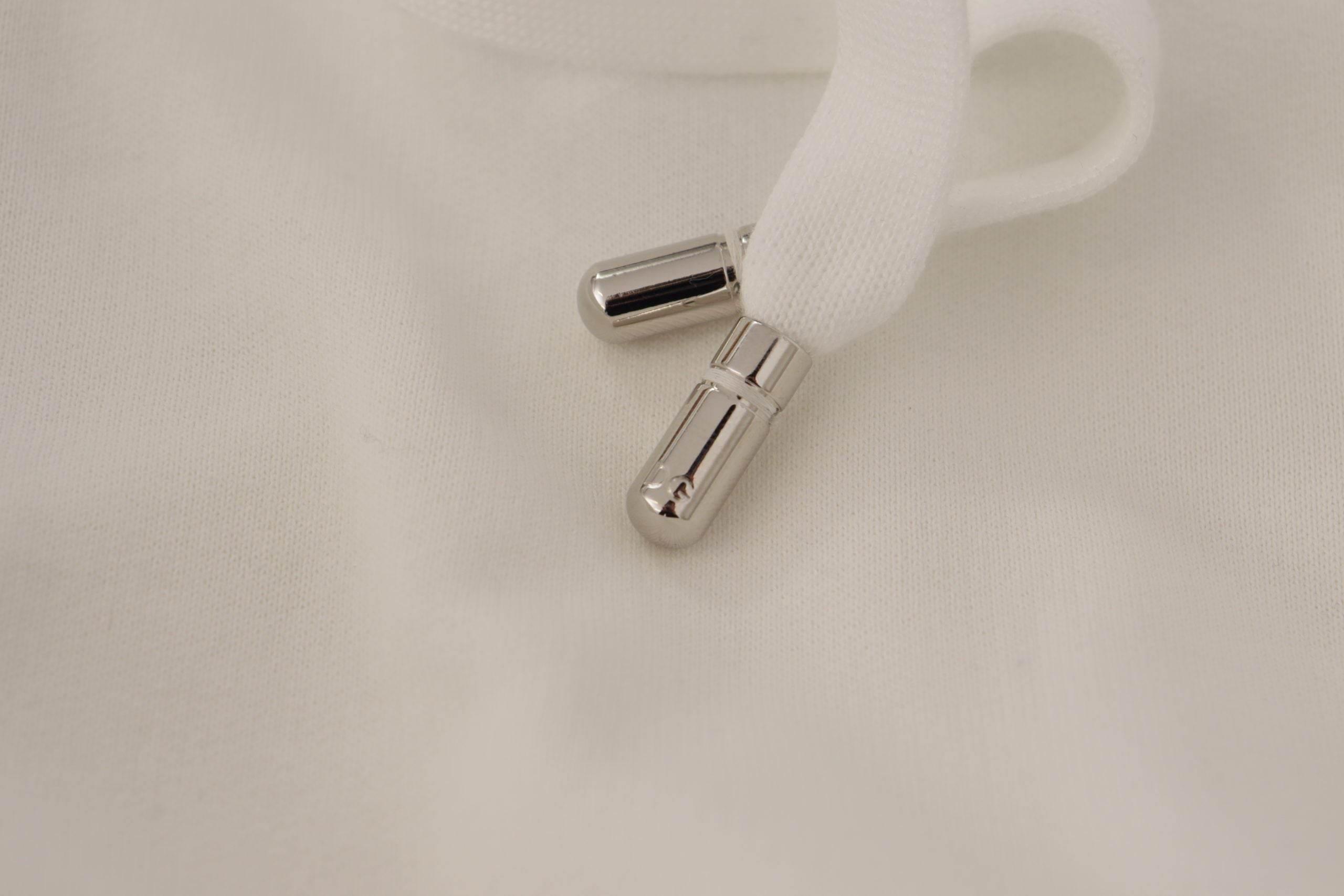 Dolce & Gabbana White Hoodie Pullover Embroidered Sweater - Hilstor