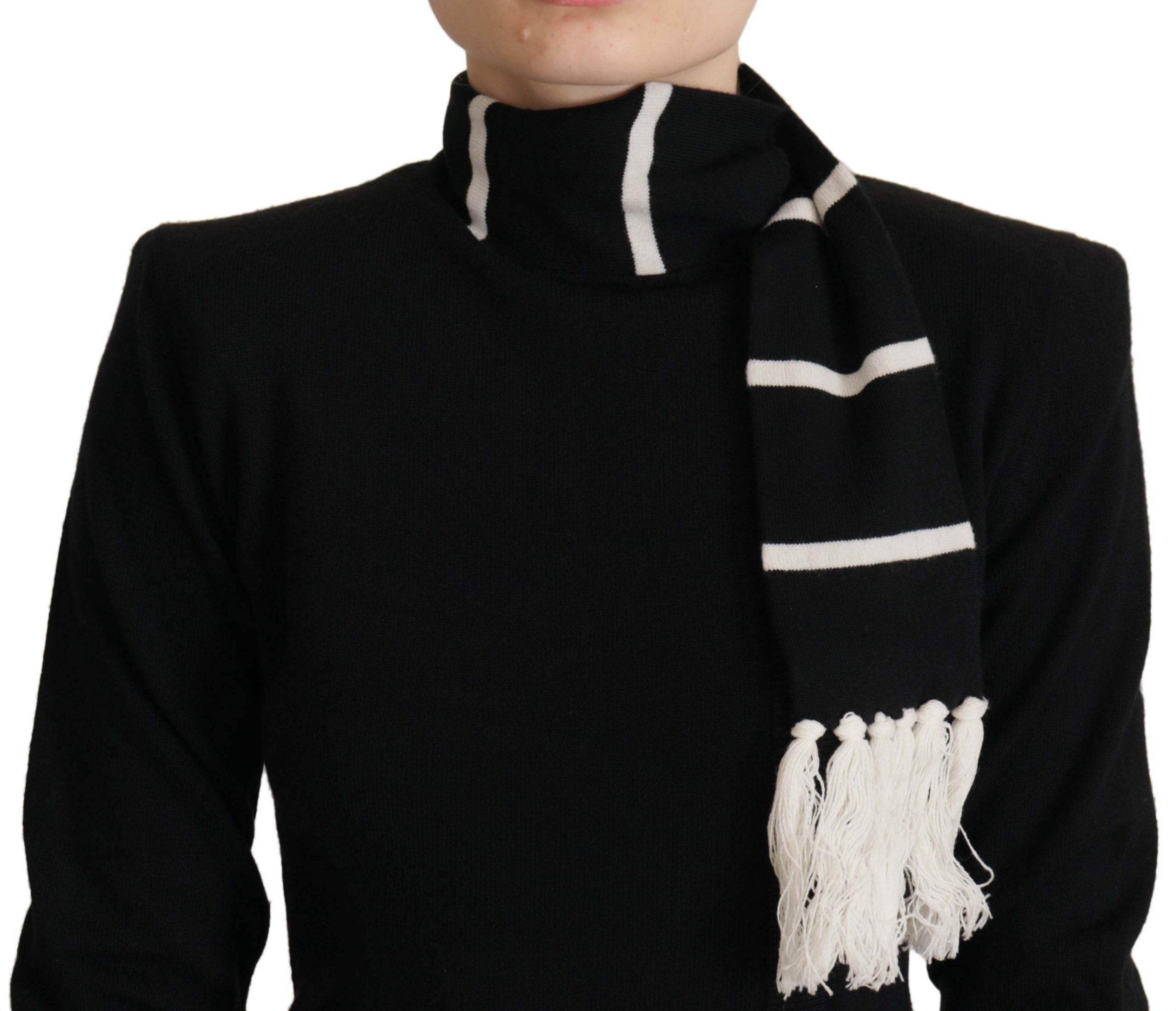 Dolce & Gabbana Black Cashmere Turtleneck Pullover Sweater - Hilstor