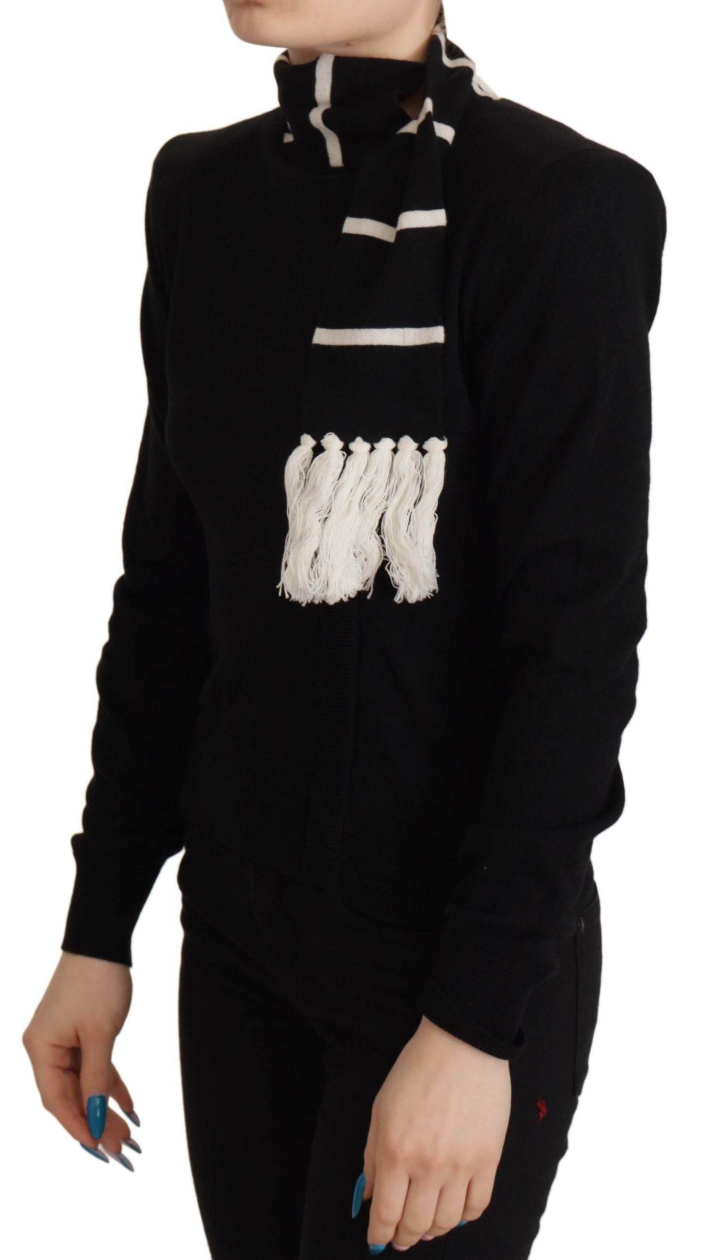 Dolce & Gabbana Black Cashmere Turtleneck Pullover Sweater - Hilstor