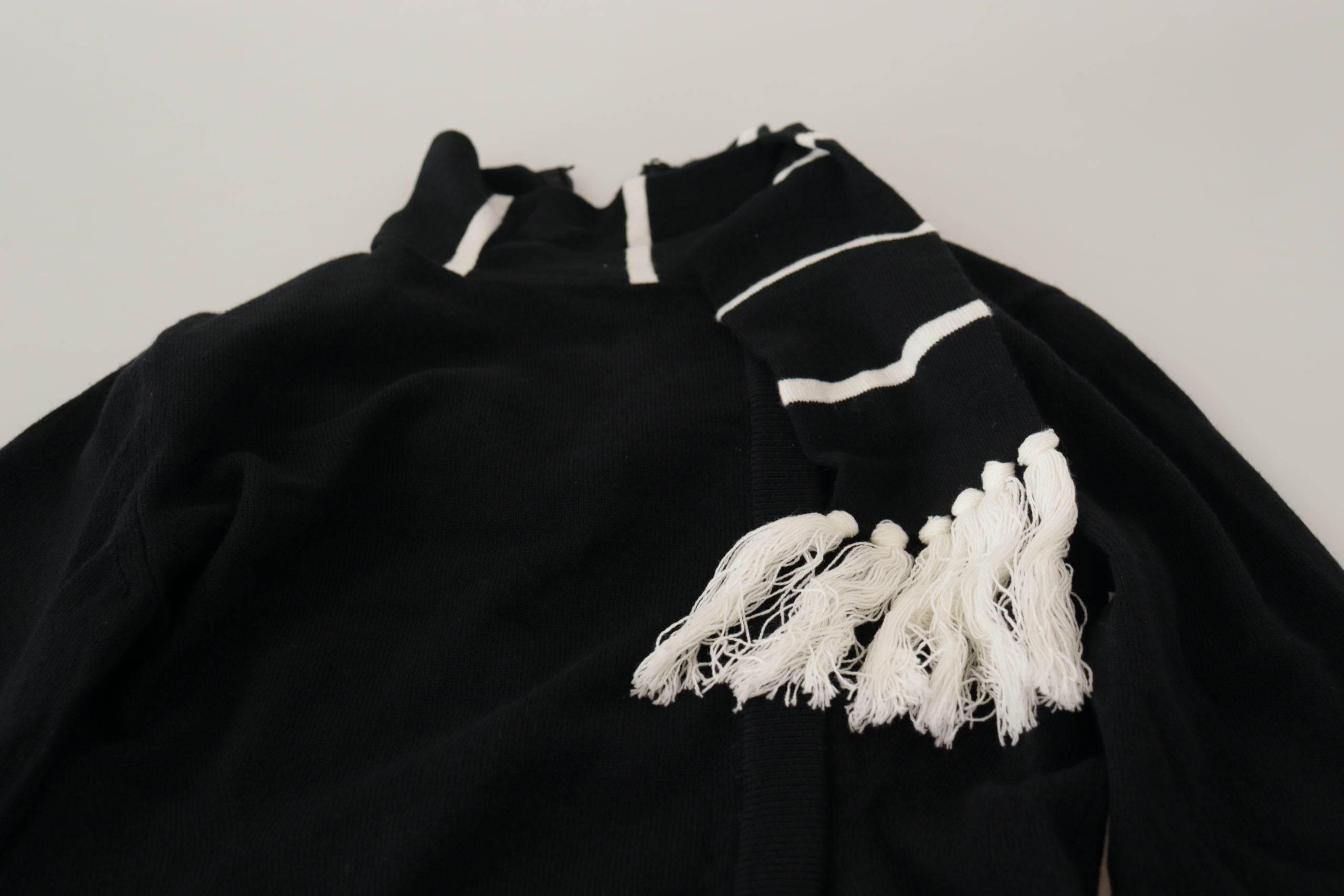 Dolce & Gabbana Black Cashmere Turtleneck Pullover Sweater - Hilstor