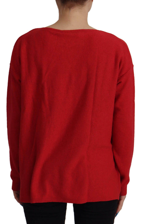 Dolce & Gabbana Elegant Red Wool Blend Knit Sweater - Hilstor