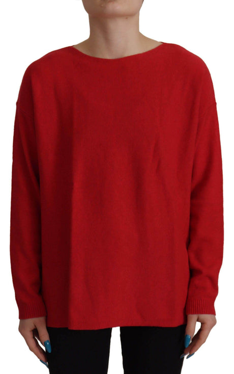 Dolce & Gabbana Elegant Red Wool Blend Knit Sweater - Hilstor