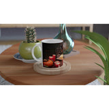 11oz Ceramic Mug - Halloween with a colored rim, inside, and handle - Hilstor