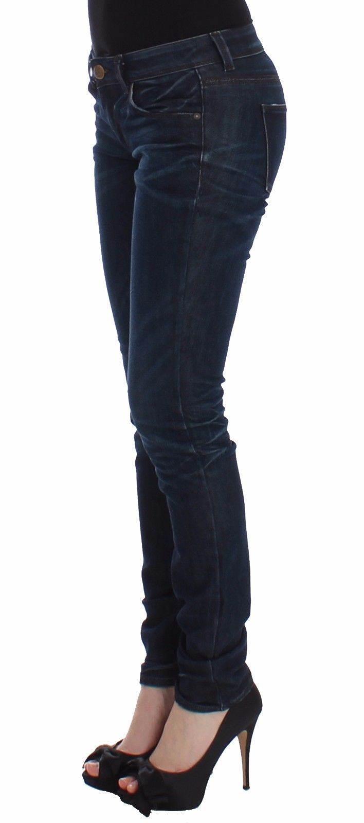 Ermanno Scervino Chic Dark Blue Skinny Jeans - Hilstor