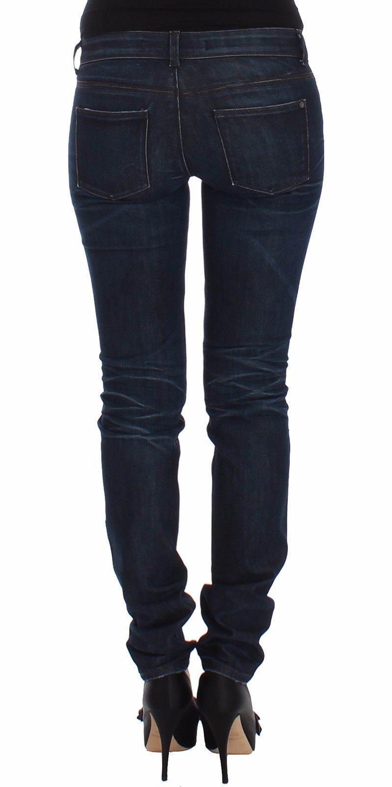 Ermanno Scervino Chic Dark Blue Skinny Jeans - Hilstor