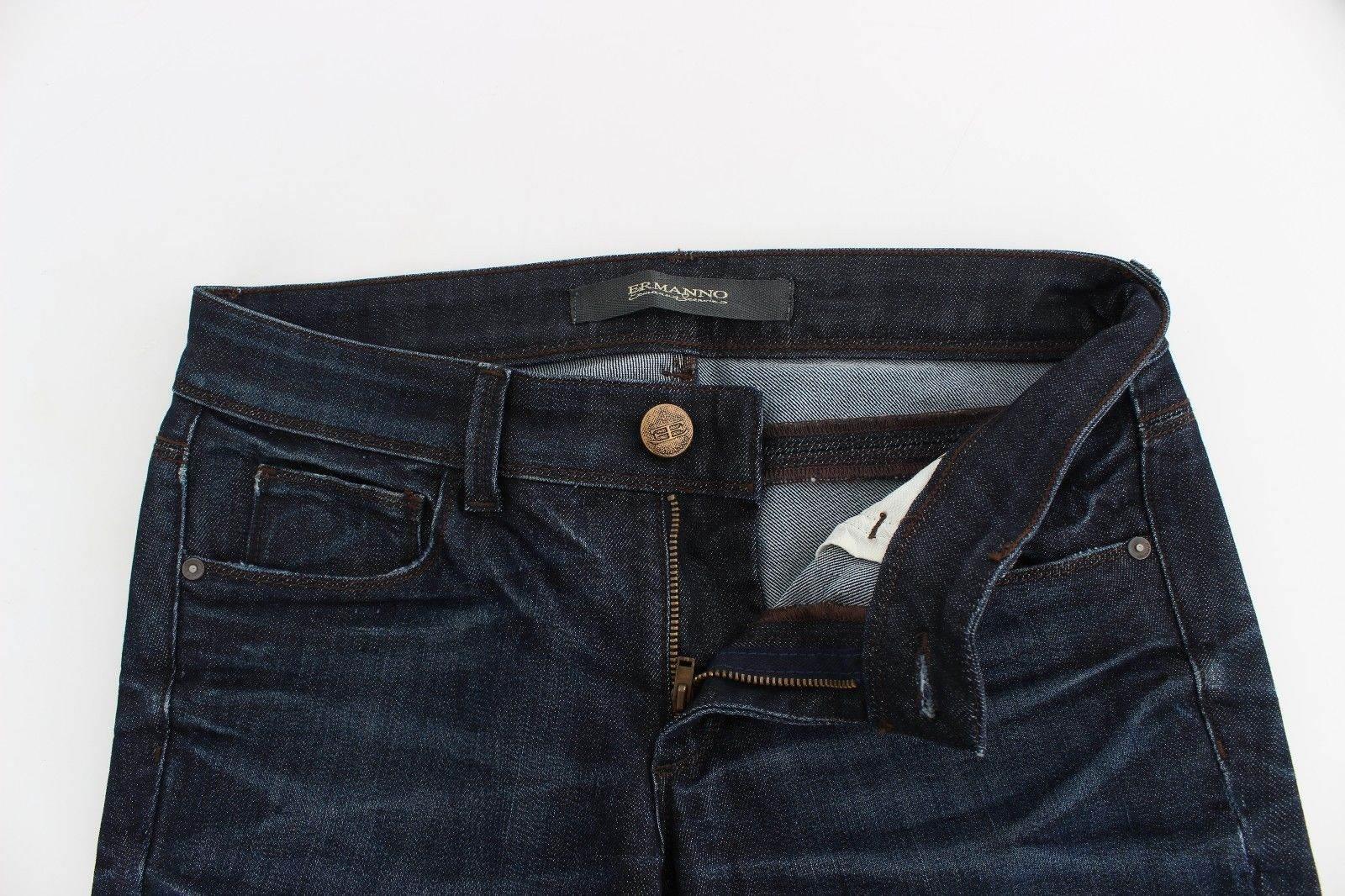 Ermanno Scervino Chic Dark Blue Skinny Jeans - Hilstor