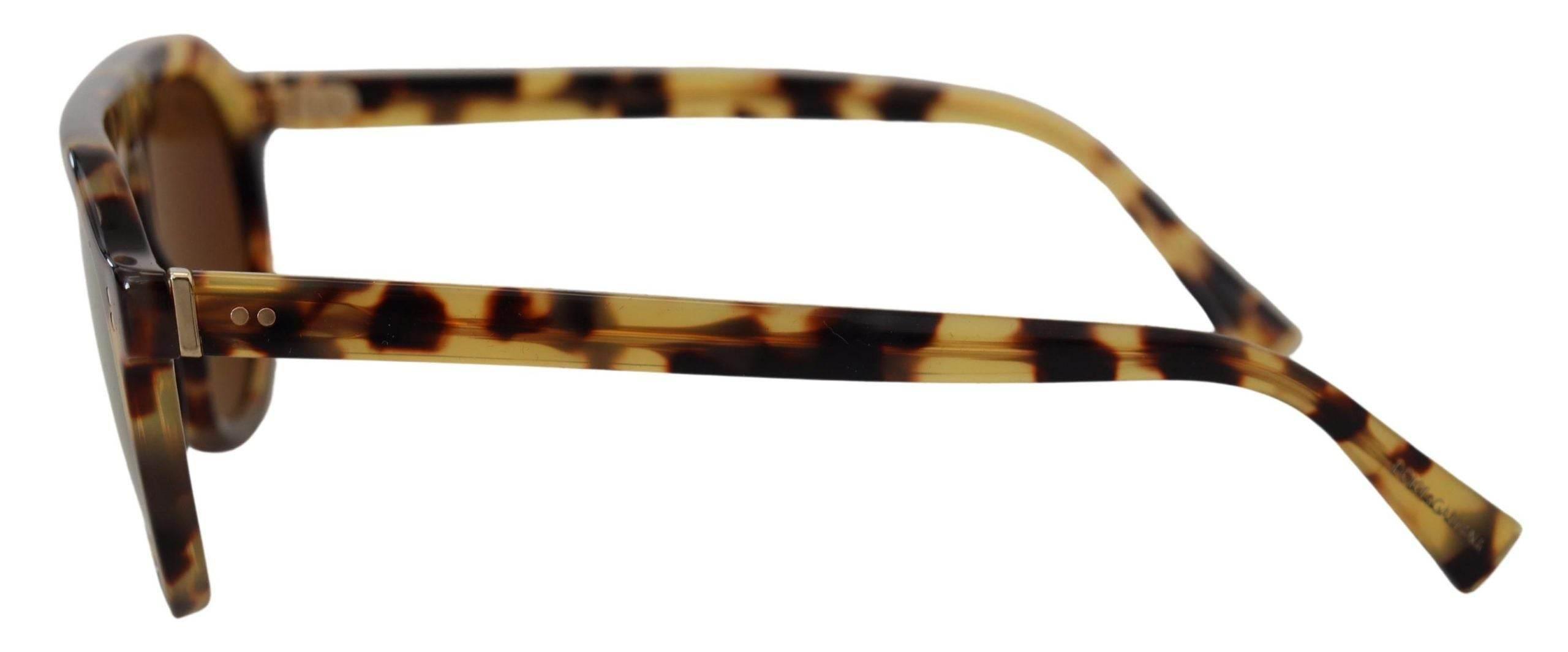 Dolce & Gabbana Brown Tortoise Oval Full Rim Shades DG4306F Sunglasses - Hilstor