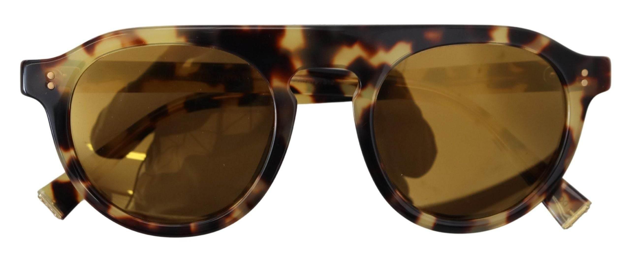 Dolce & Gabbana Brown Tortoise Oval Full Rim Shades DG4306F Sunglasses - Hilstor
