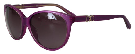Dolce & Gabbana Chic Purple Acetate Round Sunglasses - Hilstor