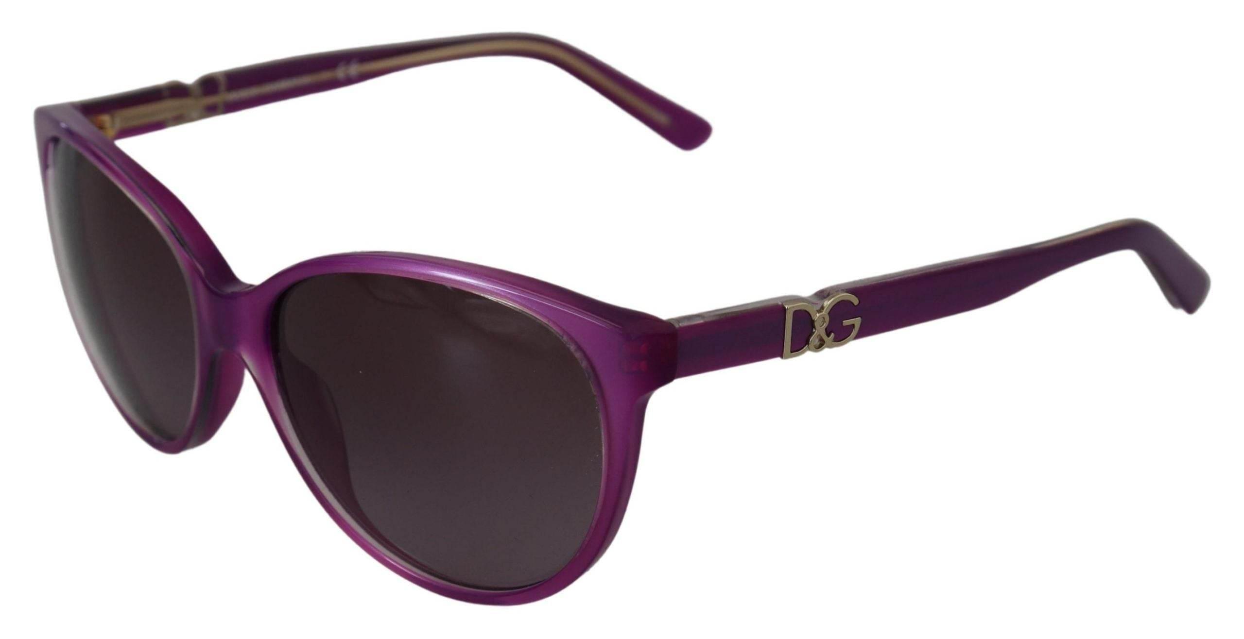 Dolce & Gabbana Chic Purple Acetate Round Sunglasses - Hilstor