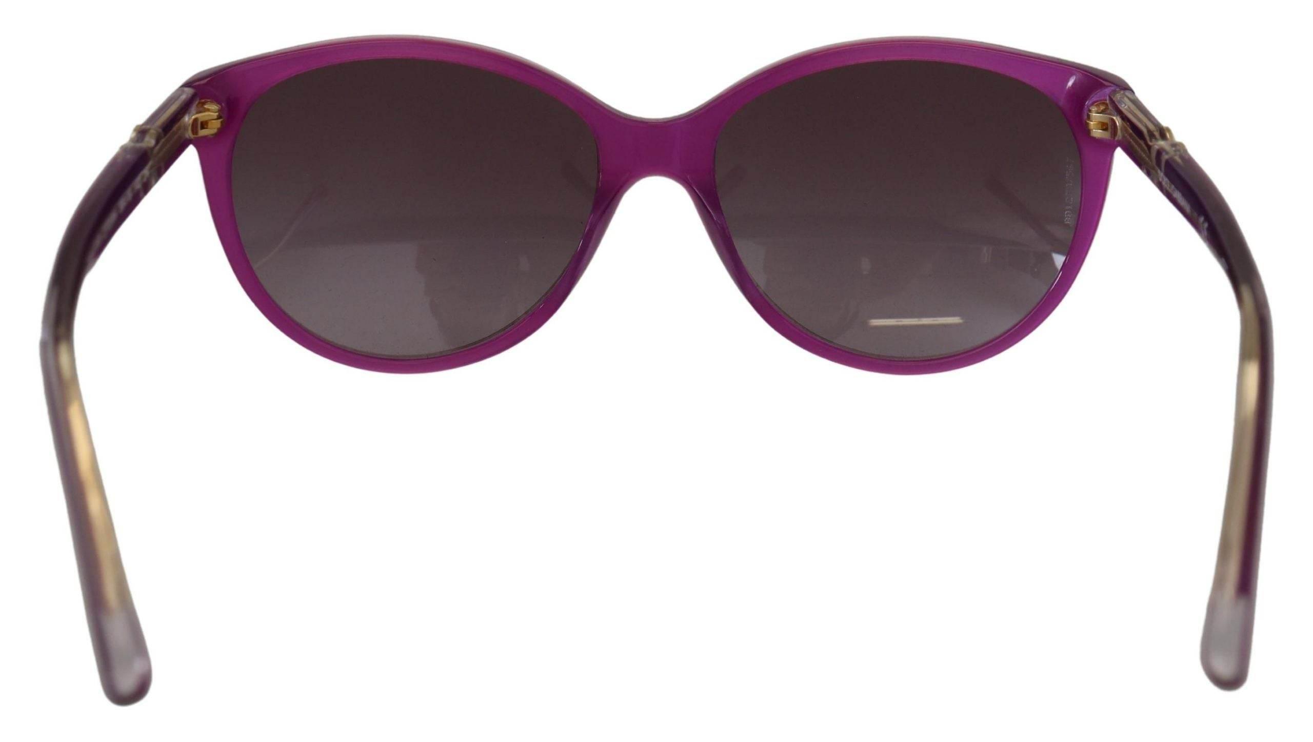 Dolce & Gabbana Chic Purple Acetate Round Sunglasses - Hilstor