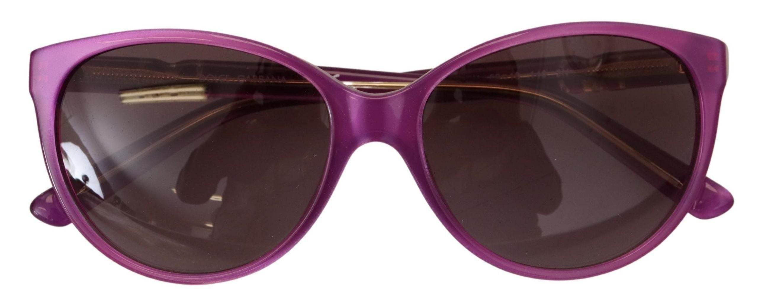 Dolce & Gabbana Chic Purple Acetate Round Sunglasses - Hilstor