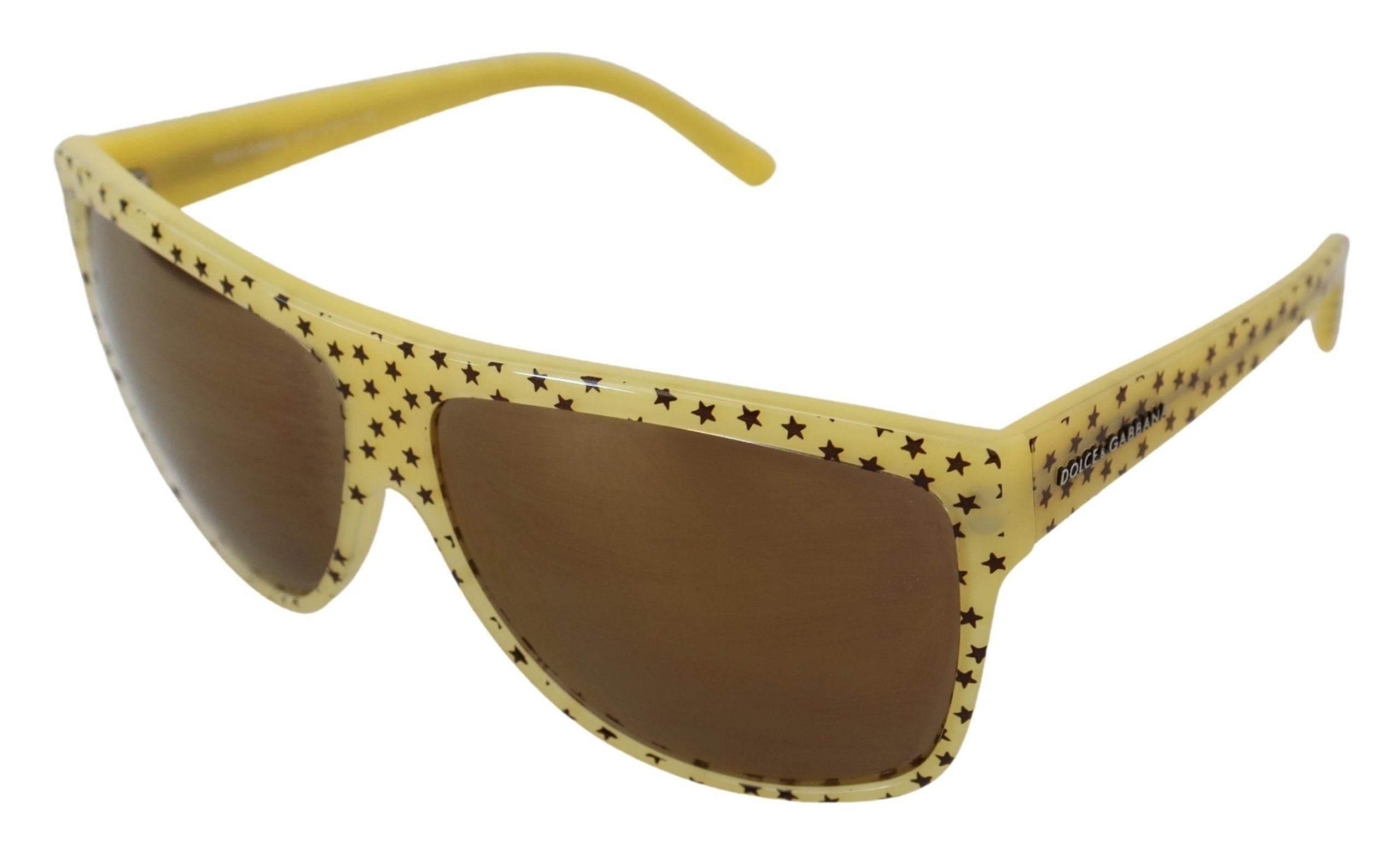 Dolce & Gabbana Yellow Stars Acetate Square Shades DG4125 Sunglasses - Hilstor