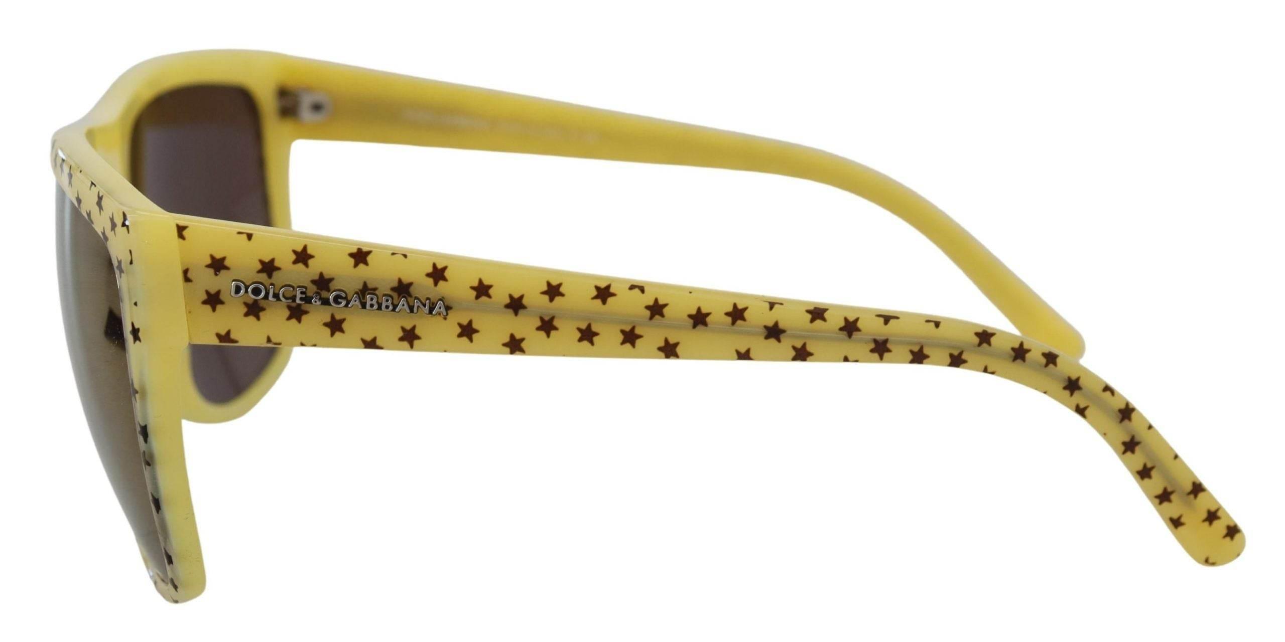 Dolce & Gabbana Yellow Stars Acetate Square Shades DG4125 Sunglasses - Hilstor