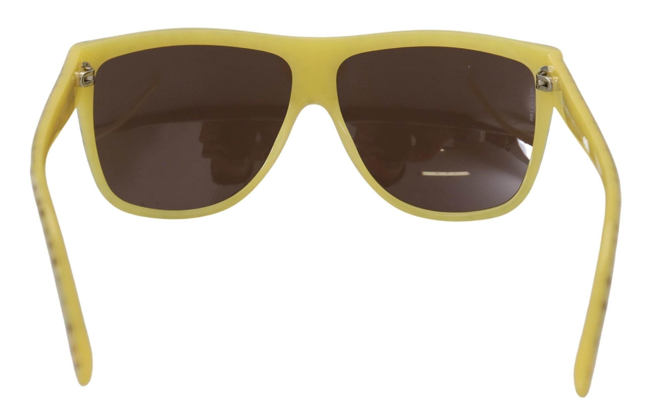Dolce & Gabbana Yellow Stars Acetate Square Shades DG4125 Sunglasses - Hilstor