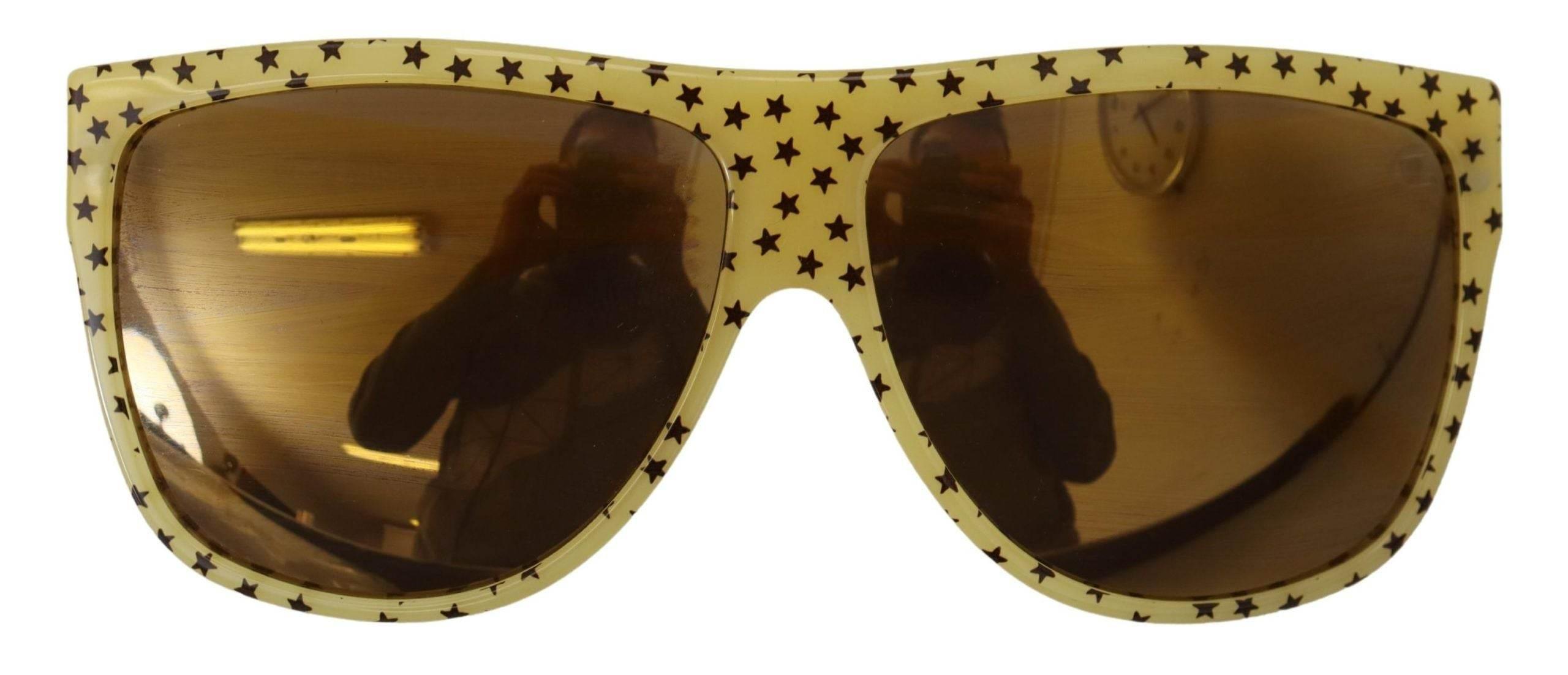 Dolce & Gabbana Yellow Stars Acetate Square Shades DG4125 Sunglasses - Hilstor
