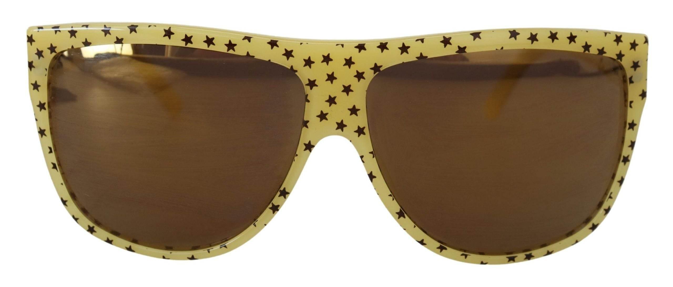 Dolce & Gabbana Yellow Stars Acetate Square Shades DG4125 Sunglasses - Hilstor
