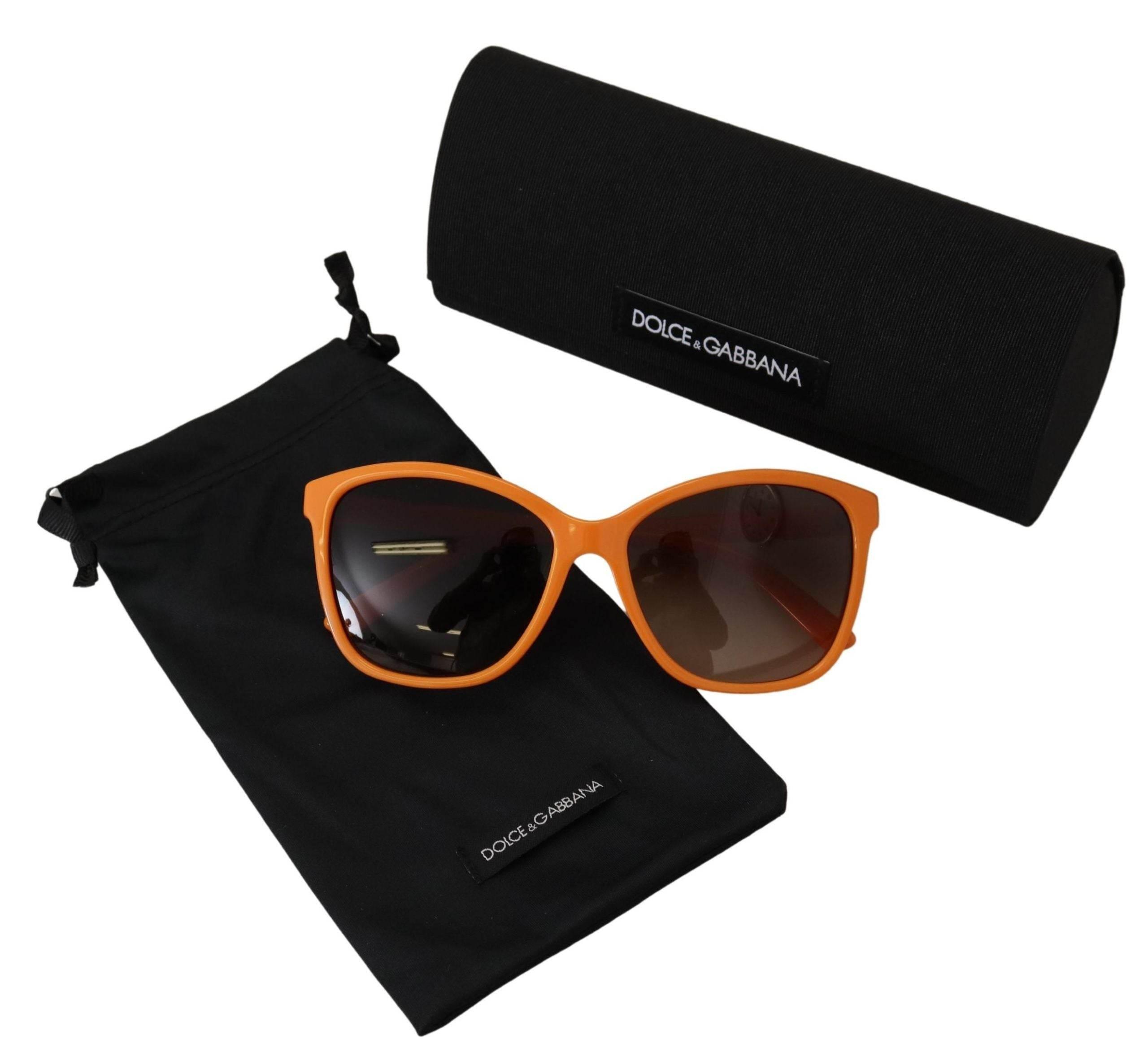 Dolce & Gabbana Chic Orange Round Sunglasses for Women - Hilstor