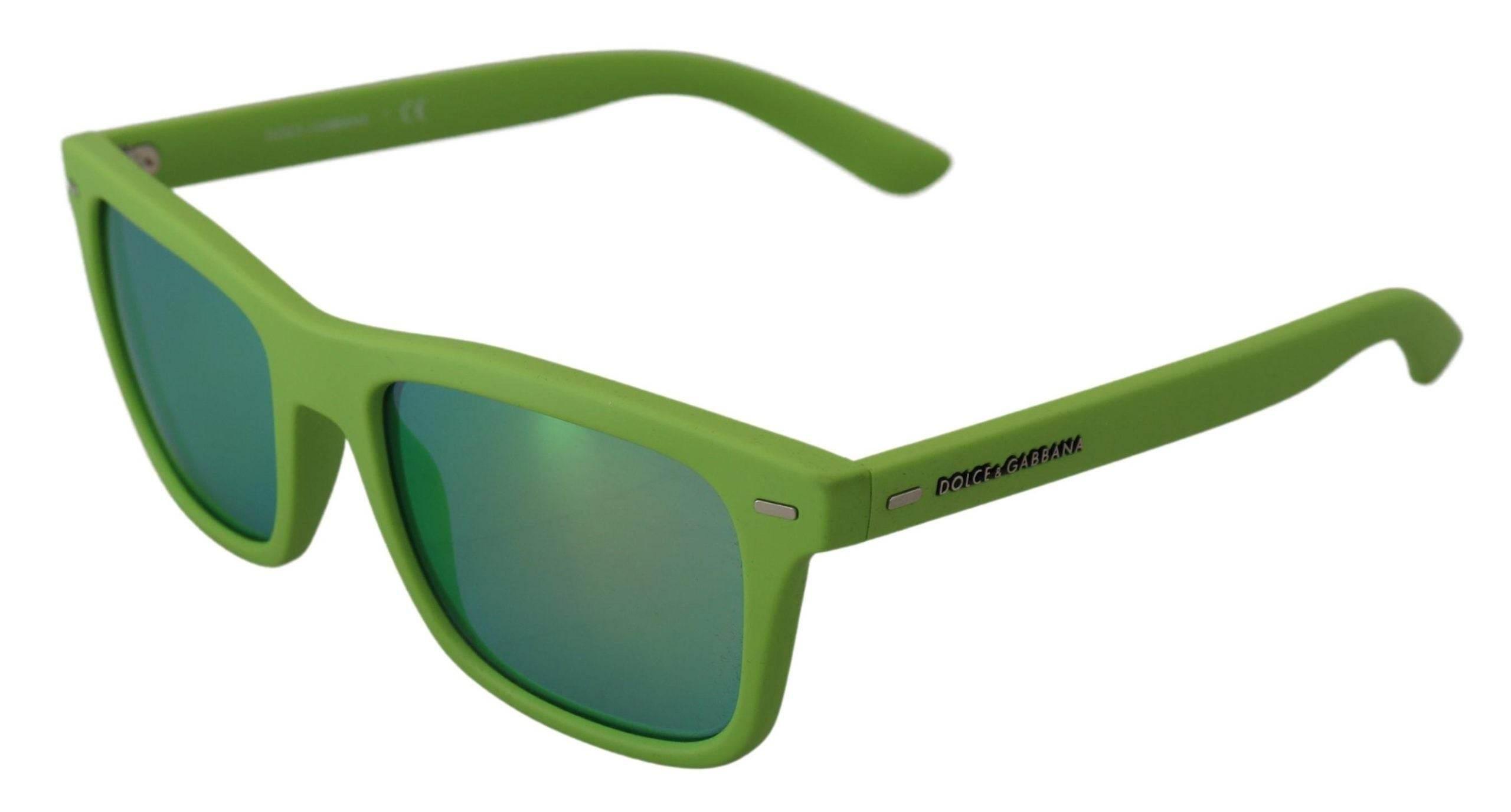 Dolce & Gabbana Green Rubber Full Rim Frame Shades DG6095 Acid Sunglasses - Hilstor