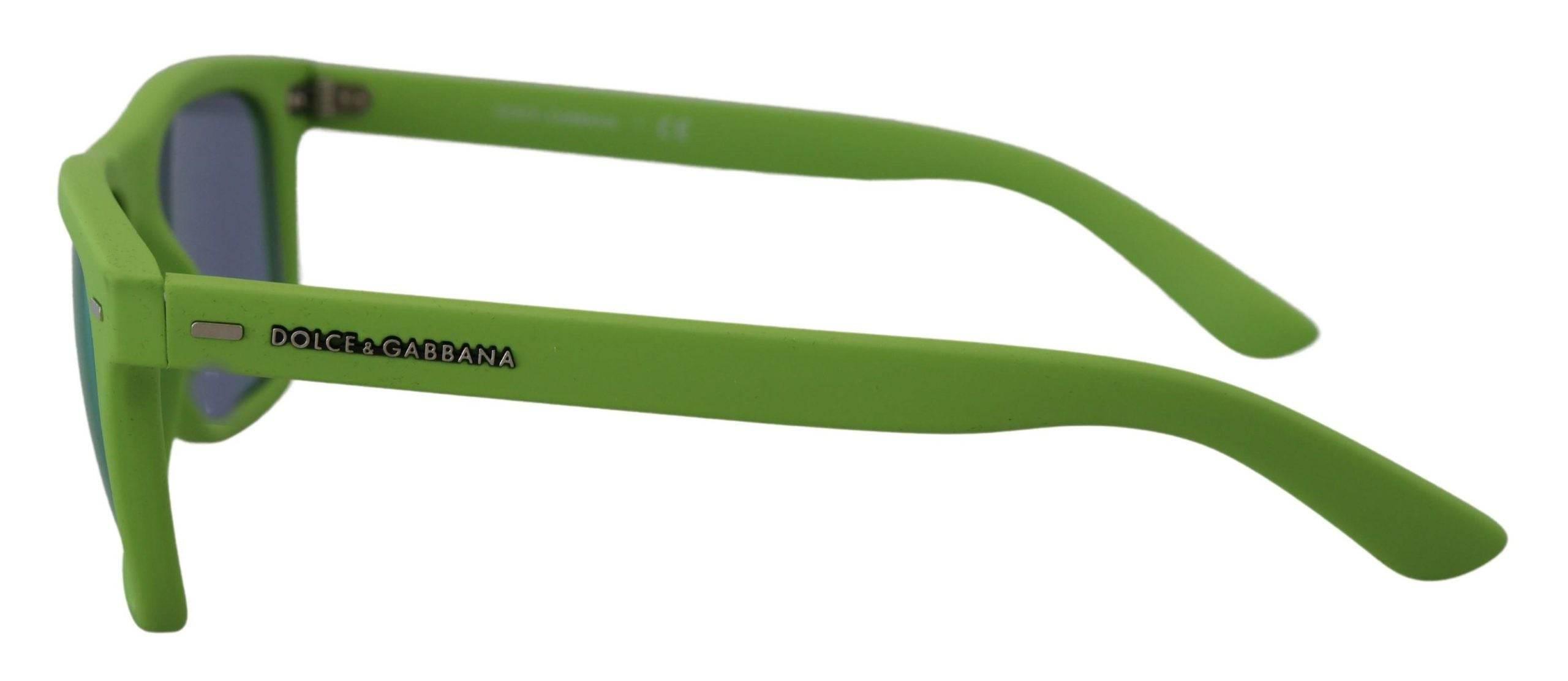 Dolce & Gabbana Green Rubber Full Rim Frame Shades DG6095 Acid Sunglasses - Hilstor