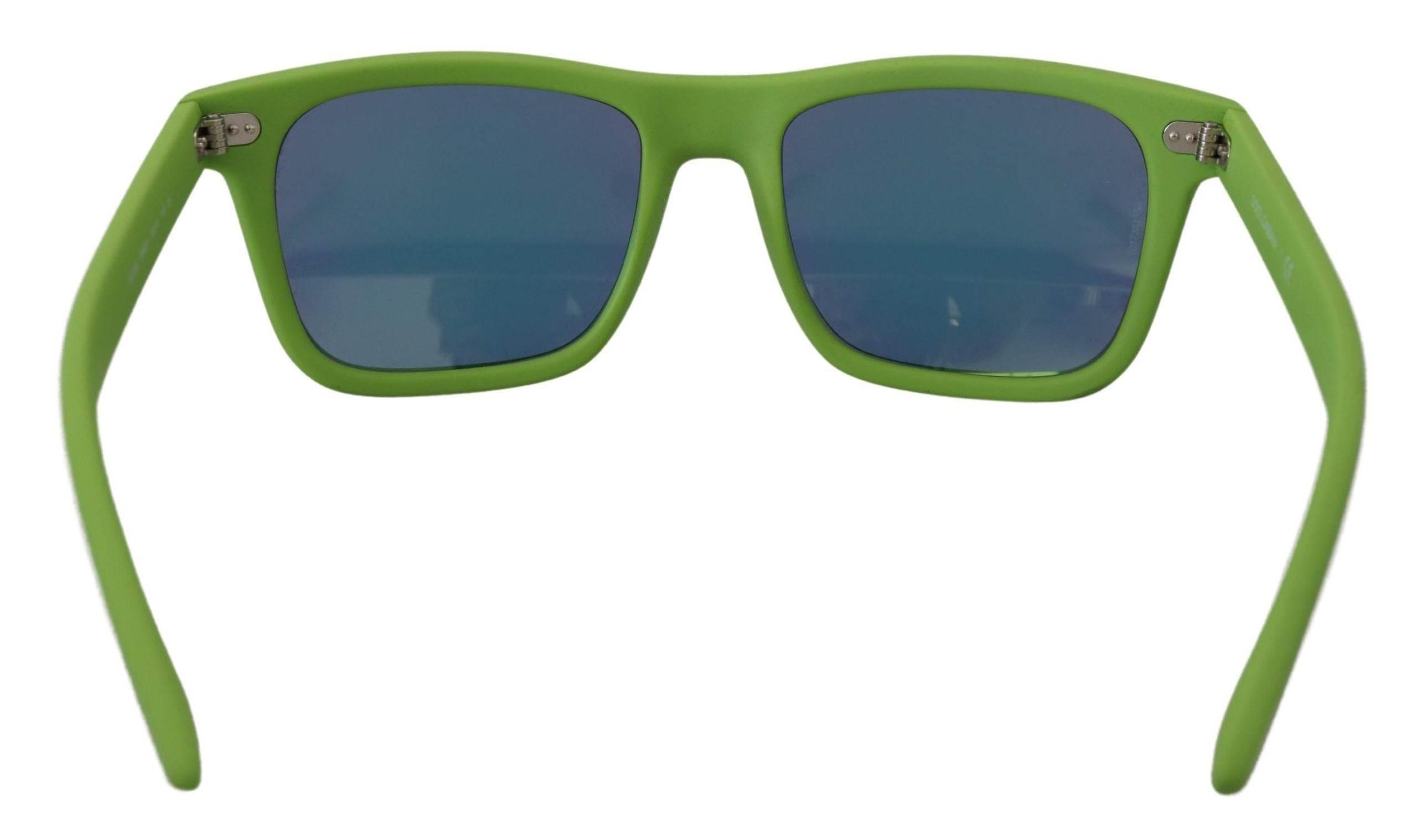 Dolce & Gabbana Green Rubber Full Rim Frame Shades DG6095 Acid Sunglasses - Hilstor